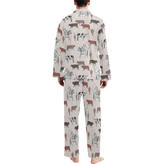 Baha Ranch Cattle Drive Men's Western Pajama Set