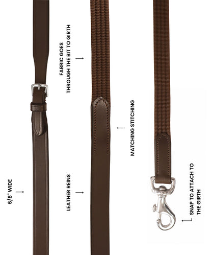 ExionPro Web & Leather Draw Reins