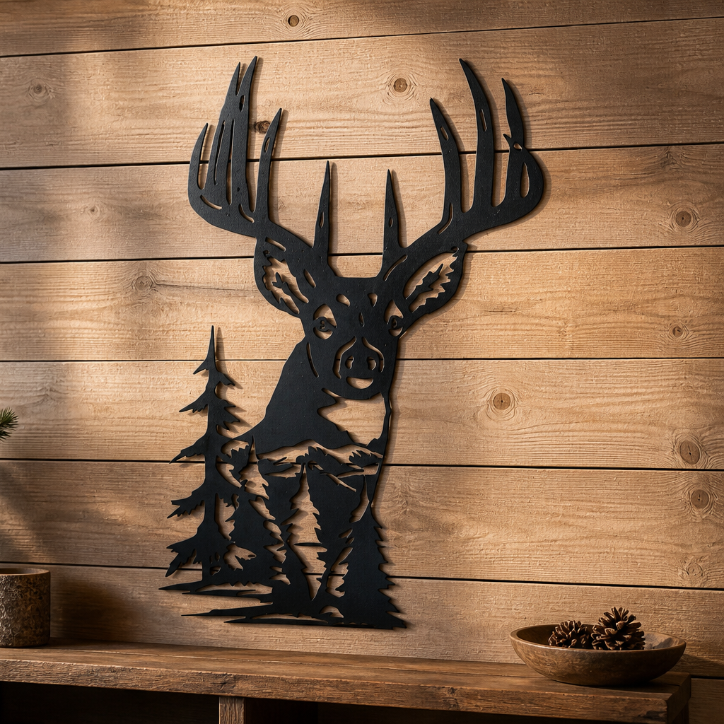 Buck Metal Sign